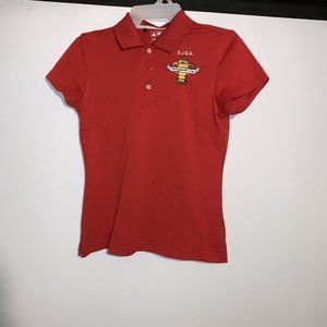 Adidas Golf Women's ClimaLite Polo Shirt Size Small S Red